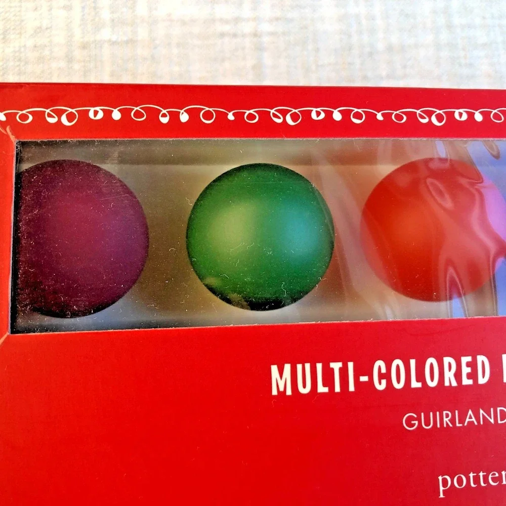 Pottery Barn Kids Globe String Lights Rainbow Multicolored Indoor/Outdoor/Patio